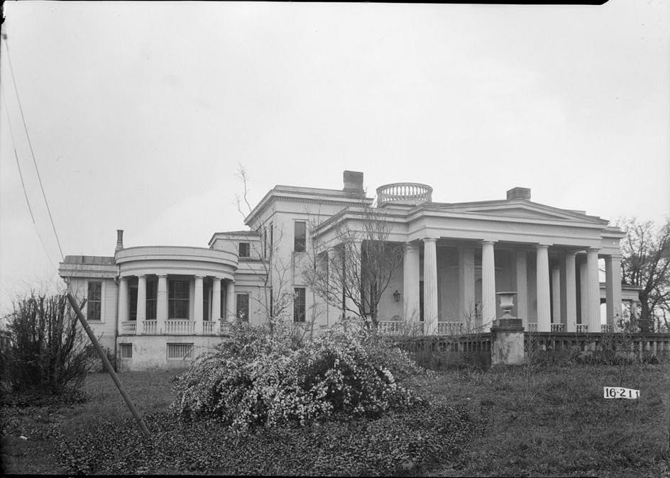 Gaineswood Mansion, Demopolis Alabama Northeast (front elevation. 1934