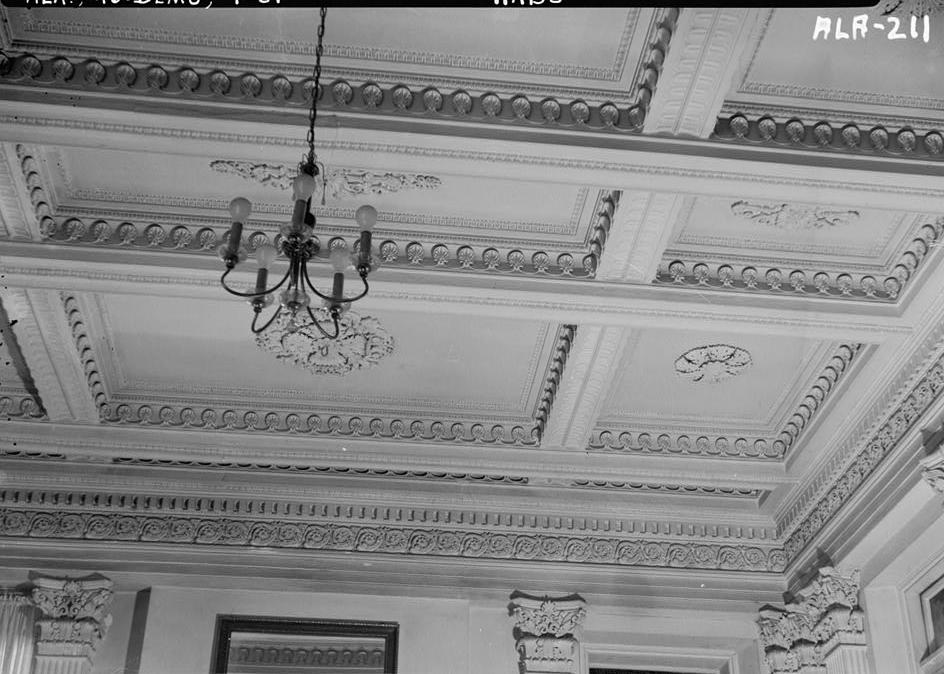 Gaineswood Mansion, Demopolis Alabama Ceiling ornament in ballroom east. 1936