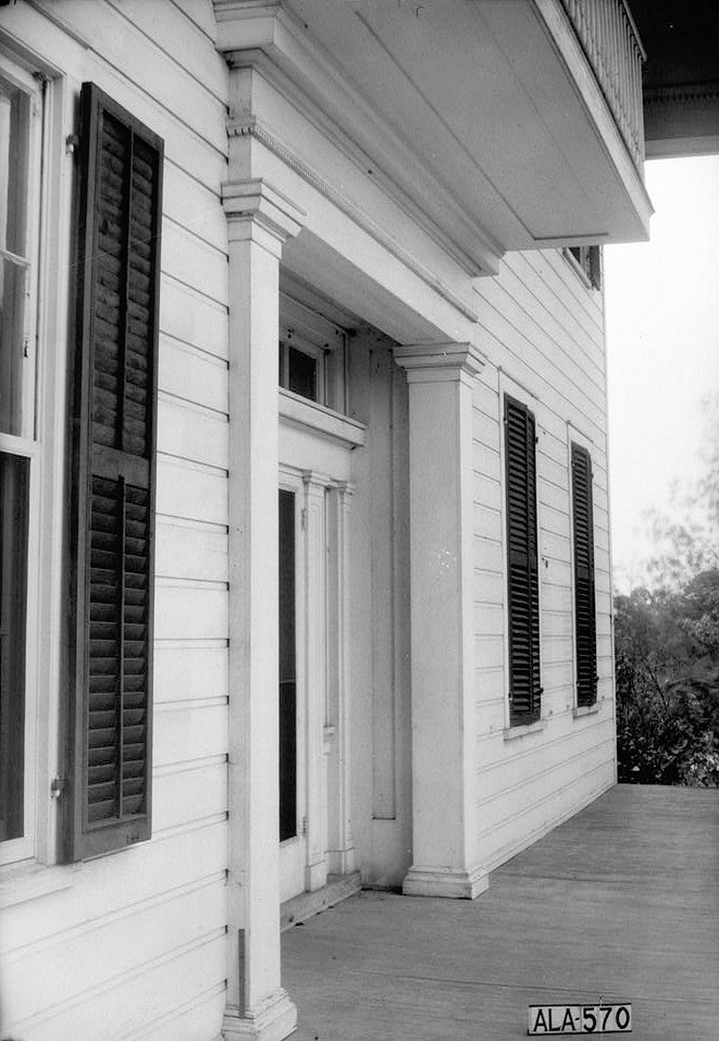 Elmoreland - The Strong House, Glenville Alabama 1936 DETAIL OF FRONT DOOR (VIEW TOWARDS N. W.)