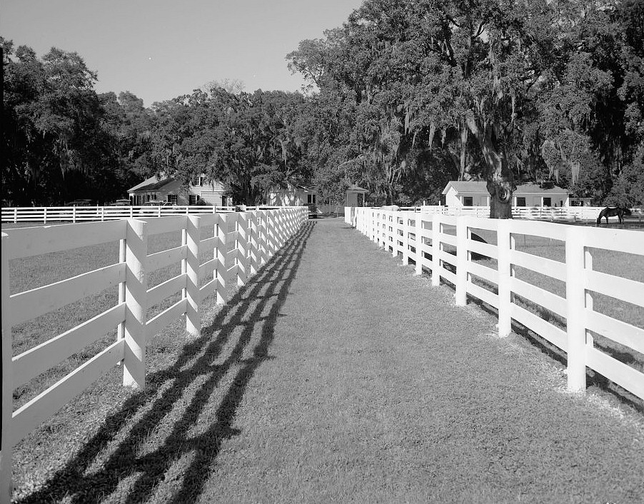 Henry Ford Plantation, Richmond Hill Georgia 2000 VIEW OF HISTORIC DISTRICT LOOKING NORTHWEST AT PADDOCK FENCE