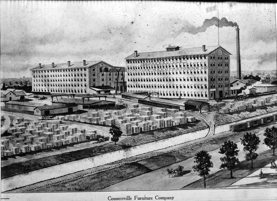 Connersville Furniture Factory, Connersville Indiana 1906 VIEW OF PLANT
