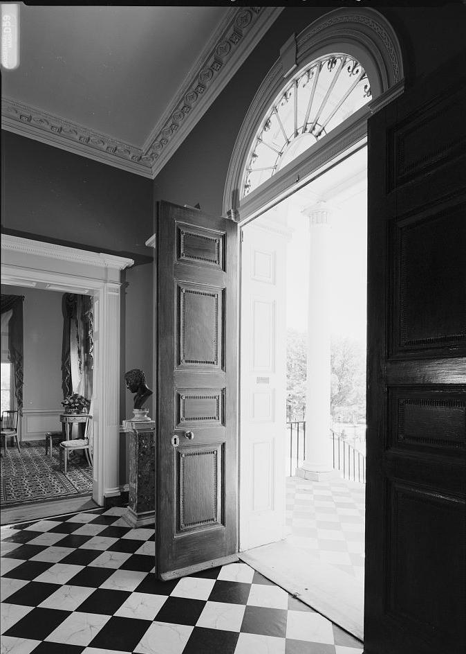 Homewood House - Carroll Mansion, Baltimore Maryland 2004 Reception Hall, perspective view through south doorway