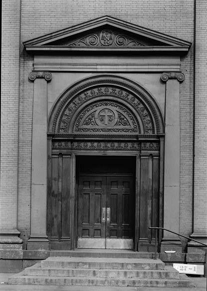 Saints Peter and Paul Jesuit Church, Detroit Michigan 1934 ENTRANCE DETAIL