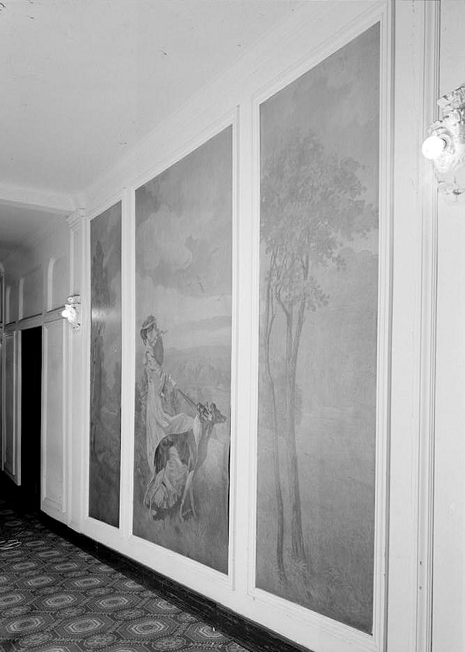 Blenheim Hotel, Atlantic City New Jersey DETAIL OF WALL PAINTINGS IN THE GROUND FLOOR HALLWAY