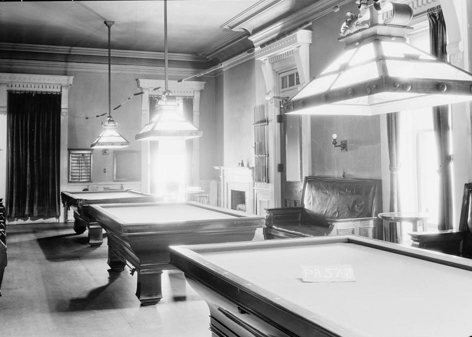 Reed Mansion, Erie Pennsylvania  January 23, 1935 BILLIARD ROOM, NORTHWEST ELEVATION, FIRST FLOOR.