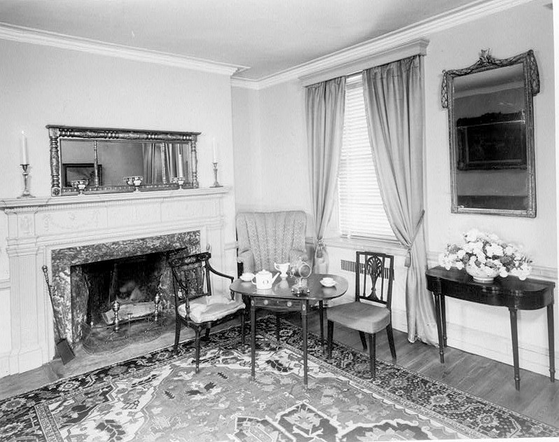 Strawberry Mansion, Philadelphia Pennsylvania Photocopy of 1963 photograph showing parlor in the center (18<sup>th</sup> century) section of the mansion.