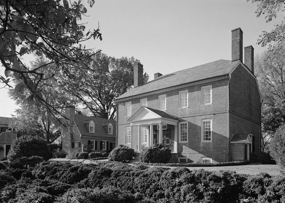 Kenmore House, Fredericksburg Virginia 1984  EAST FRONT FROM NORTHEAST