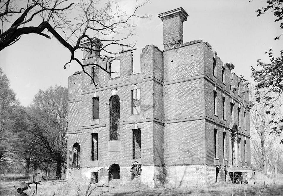Rosewell Mansion Ruins, White Marsh Virginia VIEW FROM SOUTHWEST (1937)