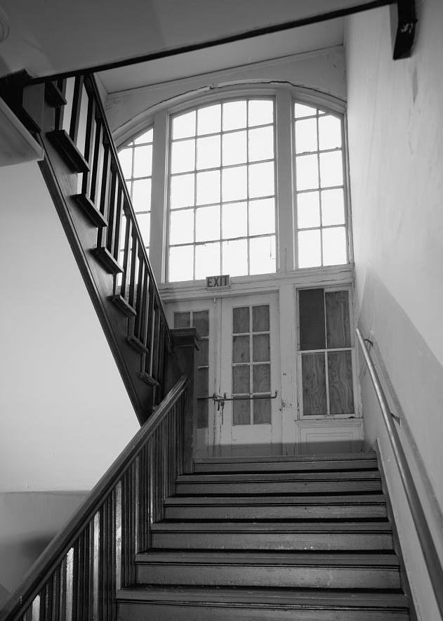 George Washington Junior High School, Tampa Florida West stairwell from second floor, facing west (2001)