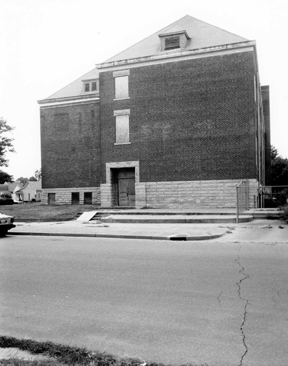 McKinley School - North Side School, Columbus Indiana Looking West (1987)