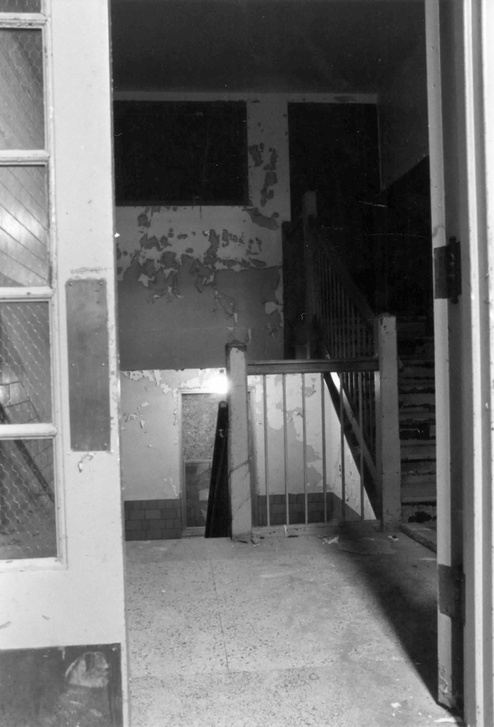 McKinley School - North Side School, Columbus Indiana Stairwell from second floor (1987)