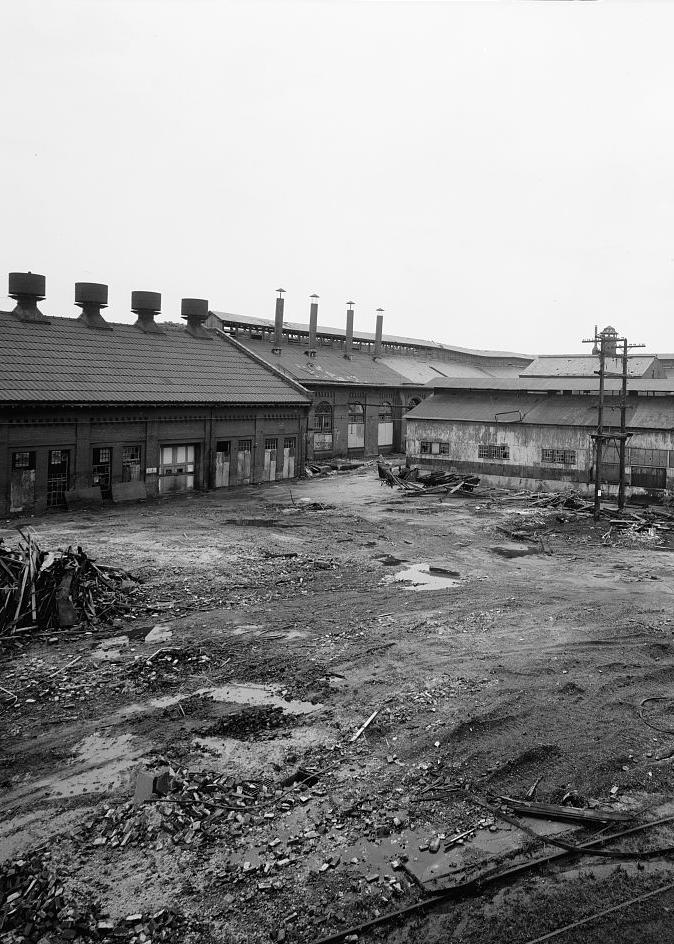 Baltimore & Ohio Railroad, Mount Clare Shops, Baltimore Maryland VIEW IN THE AREA OF BLACKSMITH SHOP AND BRASS FOUNDRY (1976)