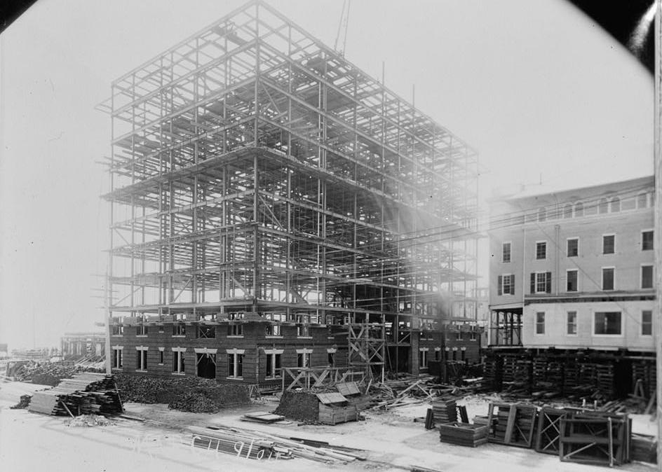 Chalfonte Hotel, Atlantic City New Jersey PHOTOGRAPH OF CONSTRUCTION ON MARCH 9, 1904. ADDISON HUTTON COLLECTION