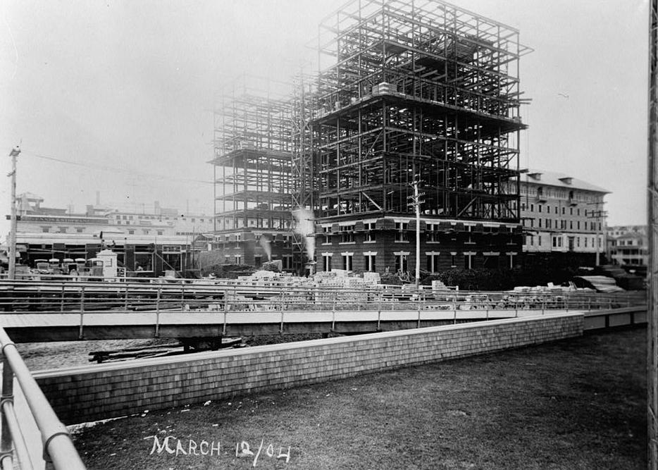 Chalfonte Hotel, Atlantic City New Jersey PHOTOGRAPH OF CONSTRUCTION ON MARCH 12, 1904. ADDISON HUTTON COLLECTION