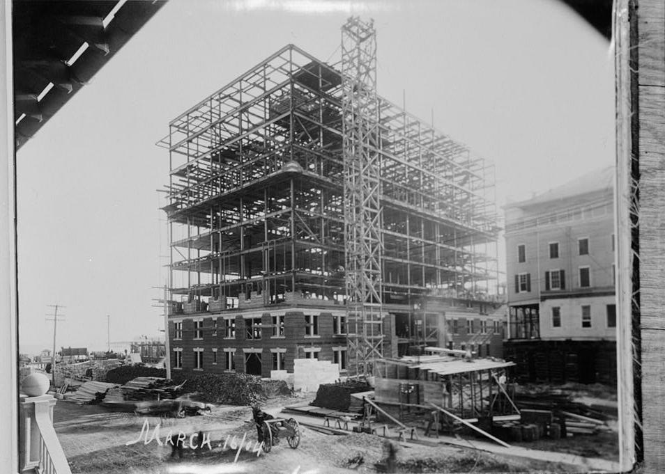 Chalfonte Hotel, Atlantic City New Jersey PHOTOGRAPH OF CONSTRUCTION ON MARCH 16, 1904. ADDISON HUTTON COLLECTION