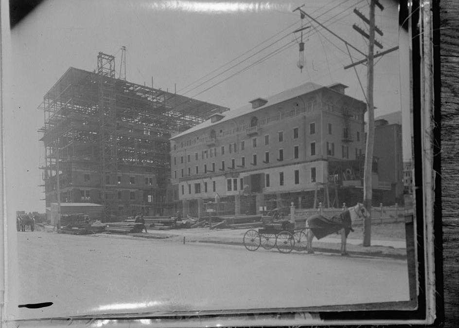 Chalfonte Hotel, Atlantic City New Jersey PHOTOGRAPH OF CONSTRUCTION MARCH 1904. ADDISON HUTTON COLLECTION