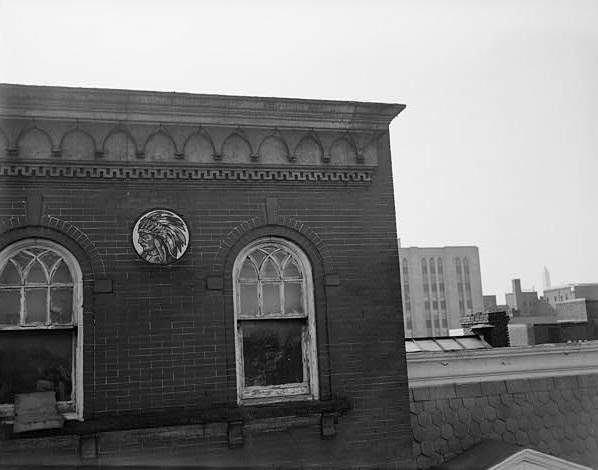 American Mosaic Company Building, Washington DC DETAIL, CORNICE AND INDIAN MOSAIC, TOP RIGHT